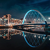 Glasgow, Scotland skyline at night. Photo by Craig McKay on Unsplash