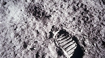 footprint on moon